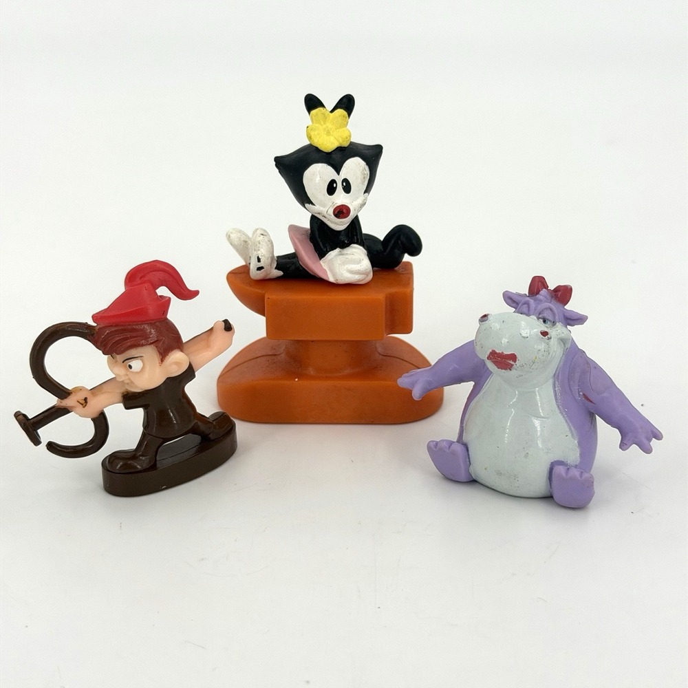 RARE!!! ANIMANIACS figure lot Of 3 Marita Hipo Dot And Max Montana Mini PVC toys